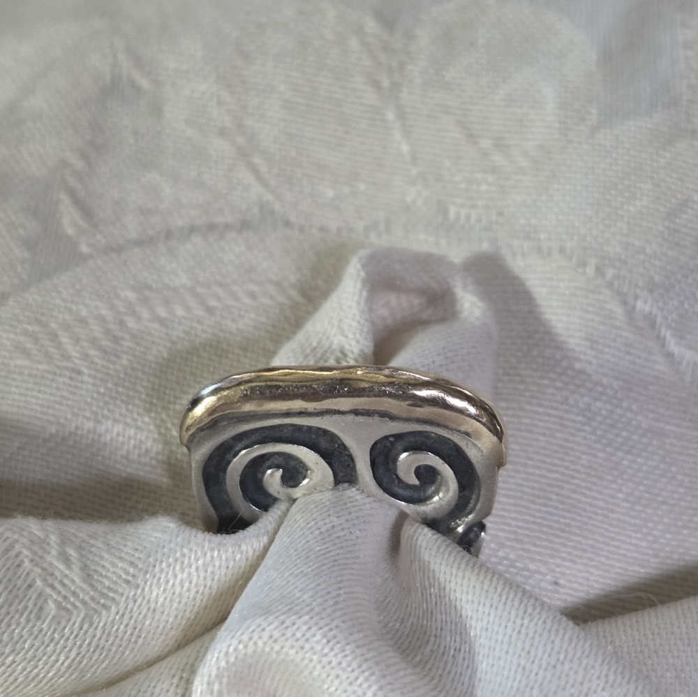 Dian Malouf Set of 3 Stack Rings, SS & 14k, Size 5.25 - Picture 9 of 16